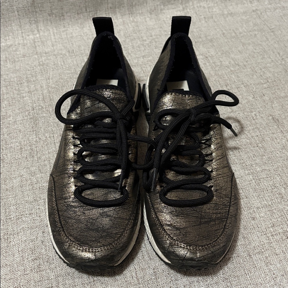 Diesel Metallic Black Low Top Sneakers View 3